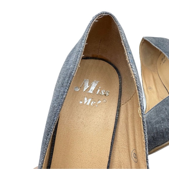 Miss Me Y2K Vintage Spiral Pointed Toe Platform Denim Wooden Stiletto Pump Heels - Picture 9 of 13